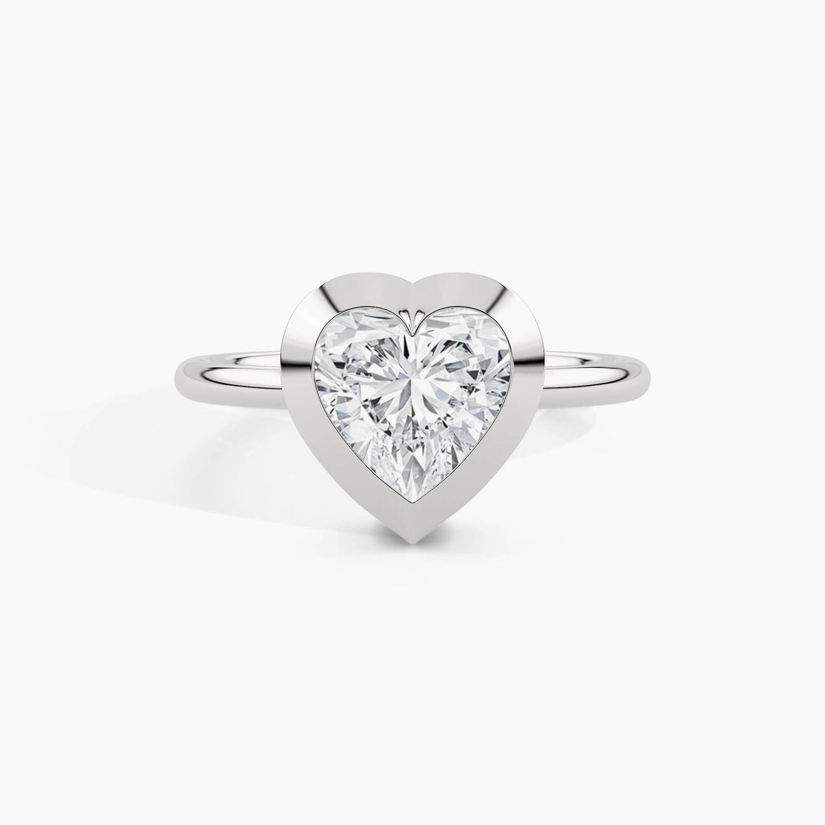 950 Platinum, Heart, down view