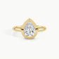 Yellow Gold, Pear, down view