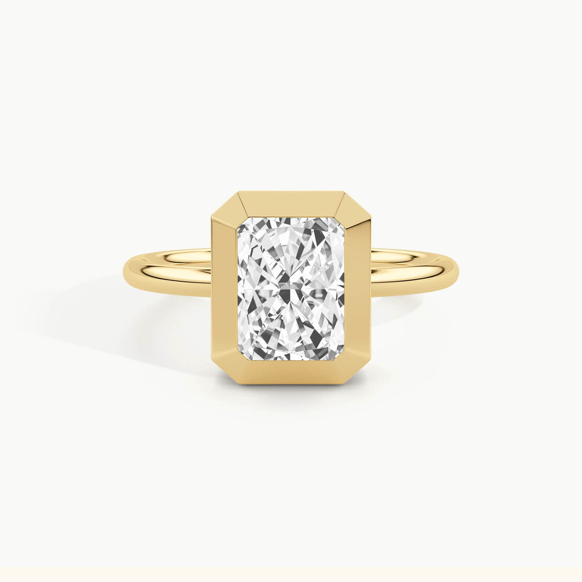 Yellow Gold, Radiant, down view