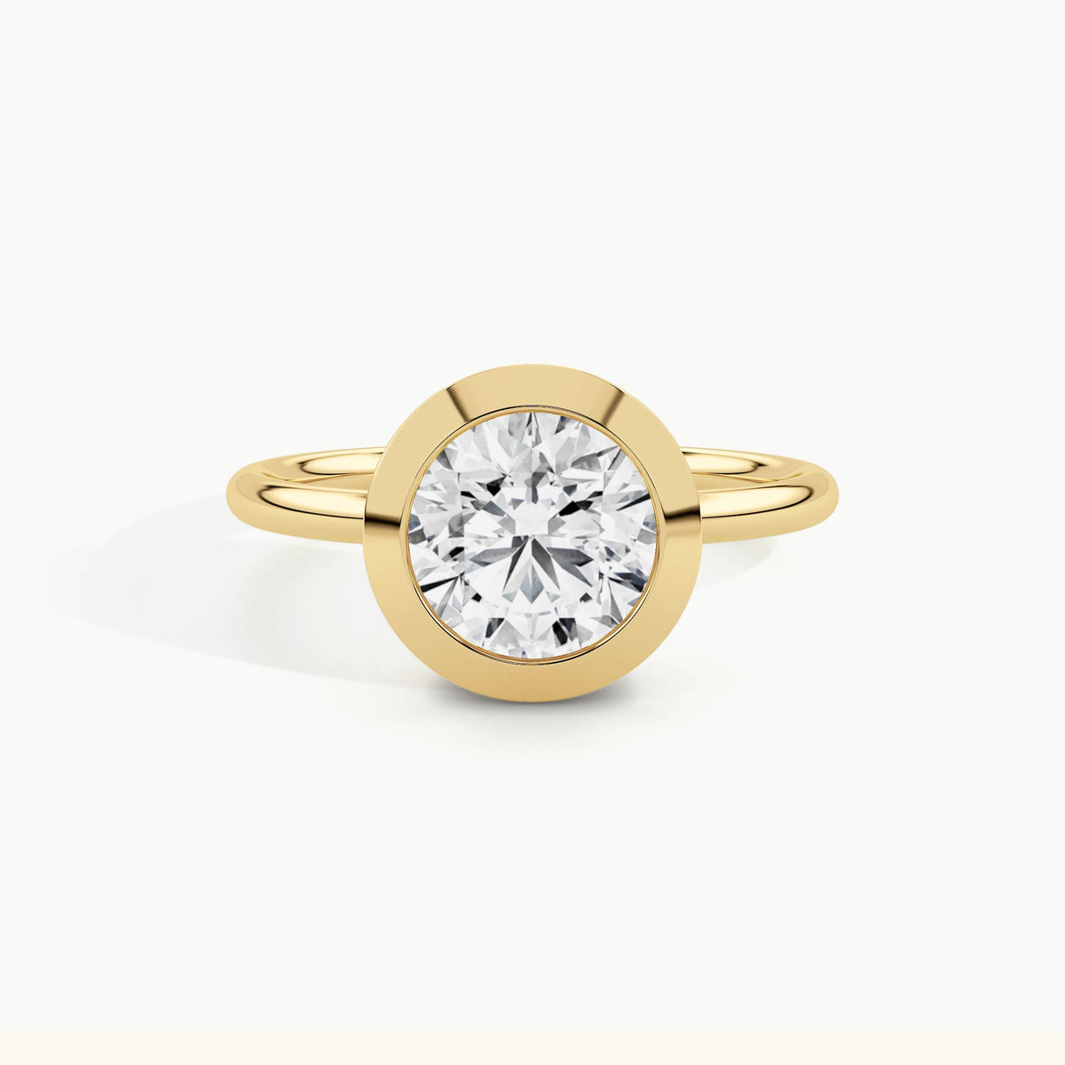 Yellow Gold, Round, down view
