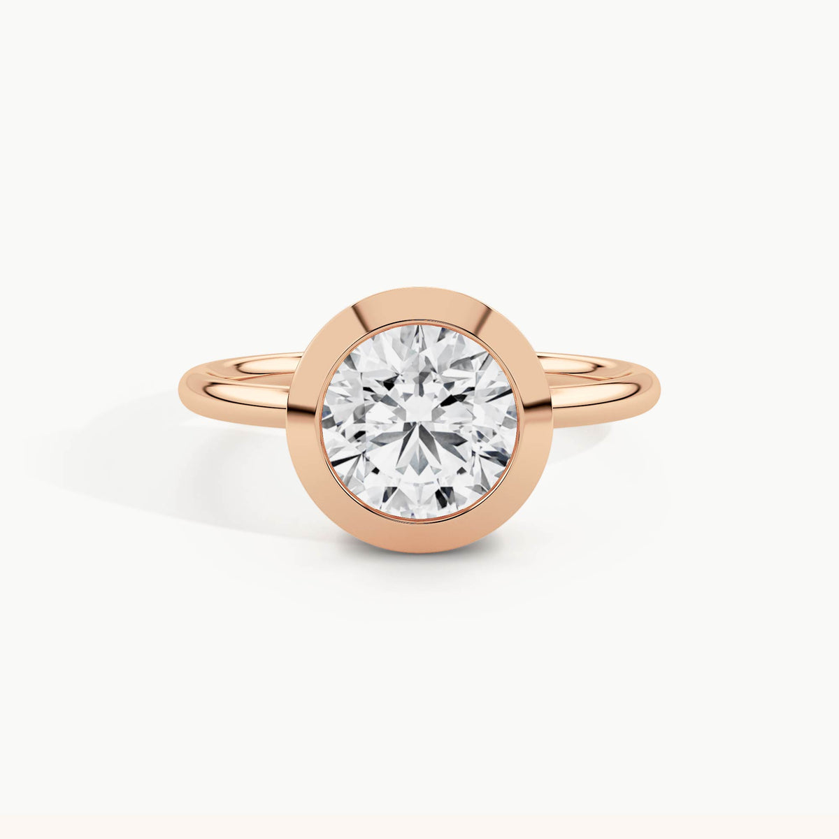 Rose Gold, Round, down view