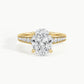 Yellow Gold, Oval, down view