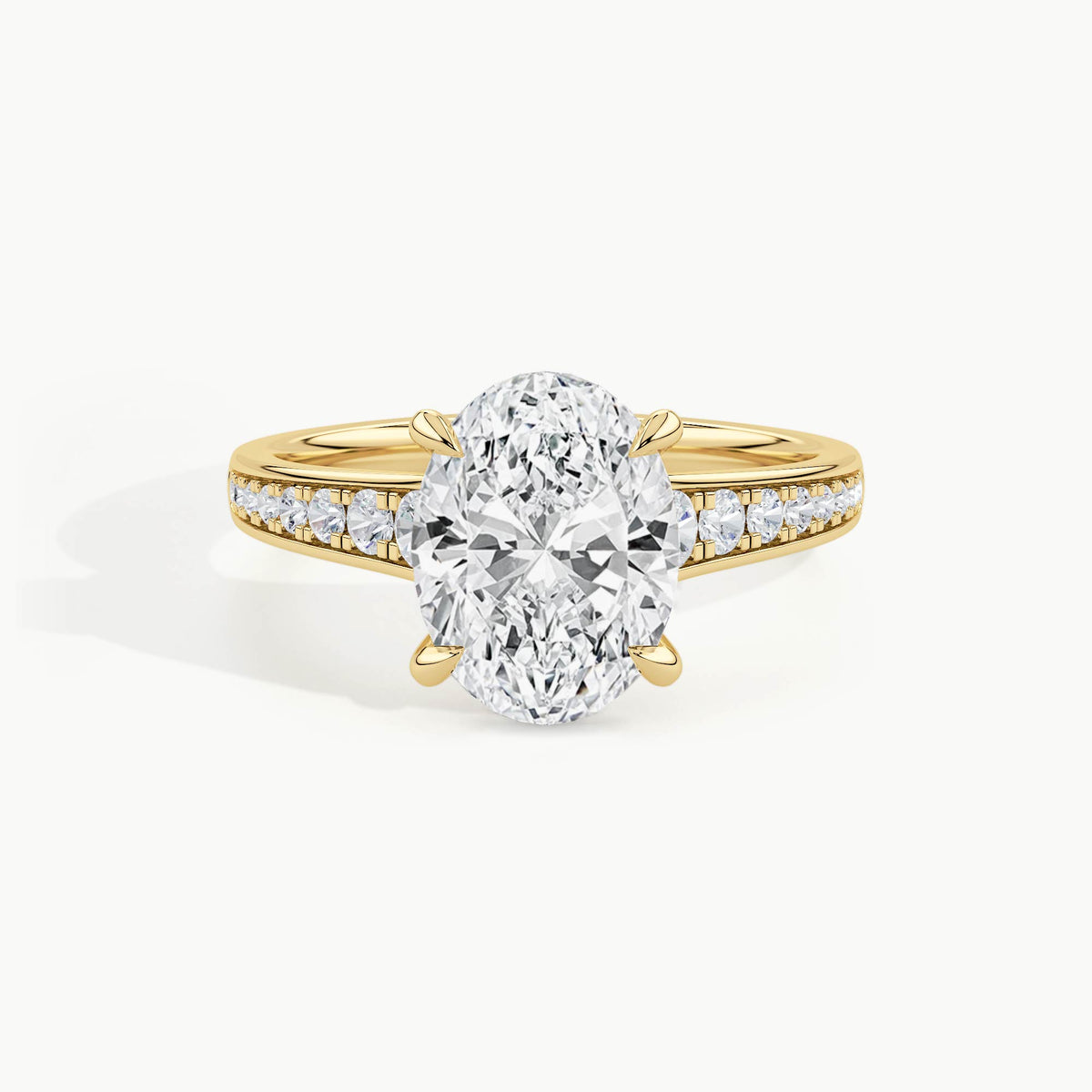 Yellow Gold, Oval, down view