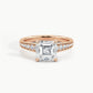 Rose Gold, Asscher, down view