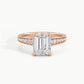 Rose Gold, Emerald, down view