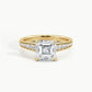 Yellow Gold, Asscher, down view