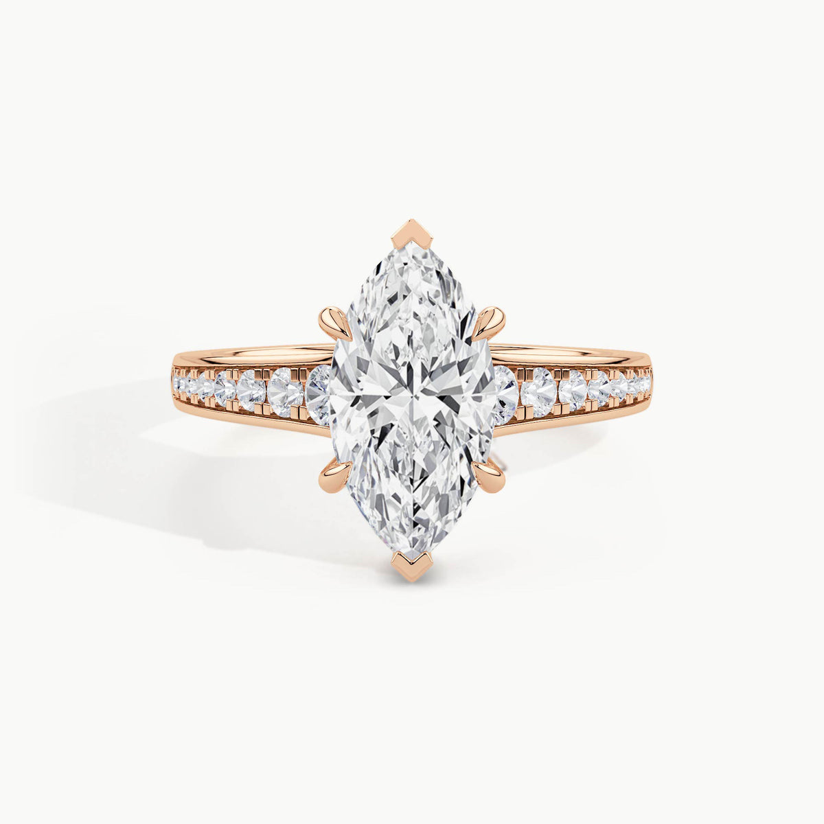 Rose Gold, Marquise, down view