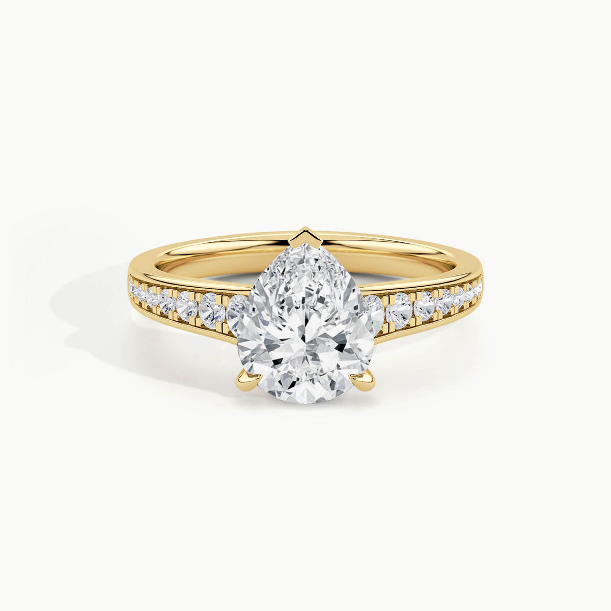 Yellow Gold, Pear, down view