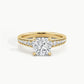 Yellow Gold, Cushion, down view