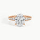 Rose Gold, Oval, down view