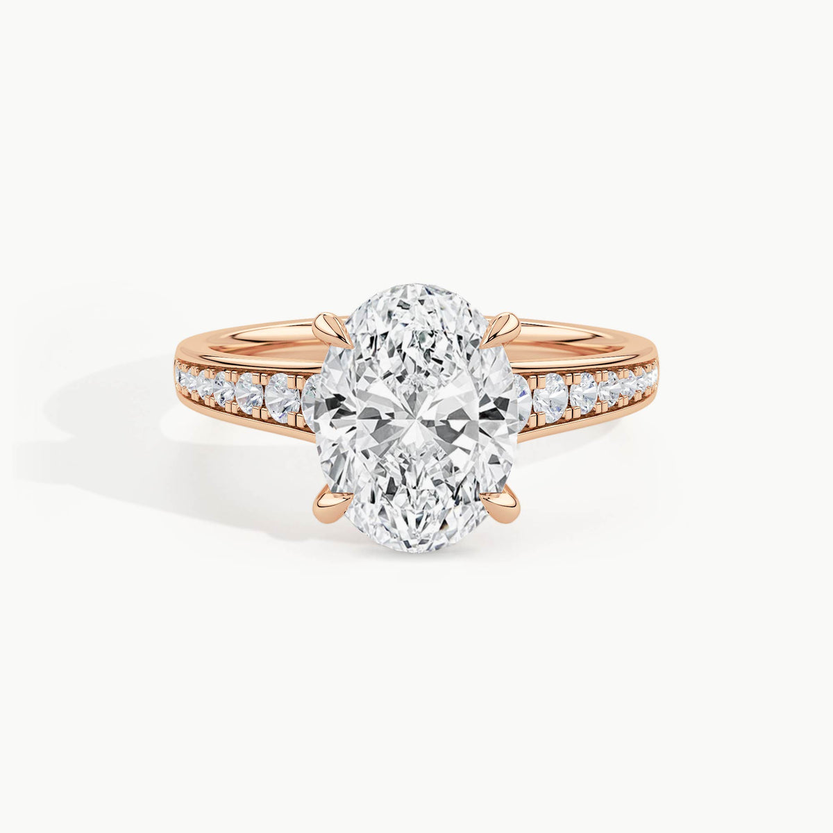 Rose Gold, Oval, down view