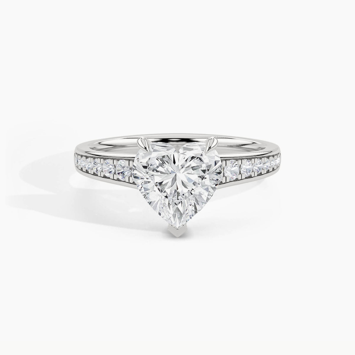 950 Platinum, Heart, down view