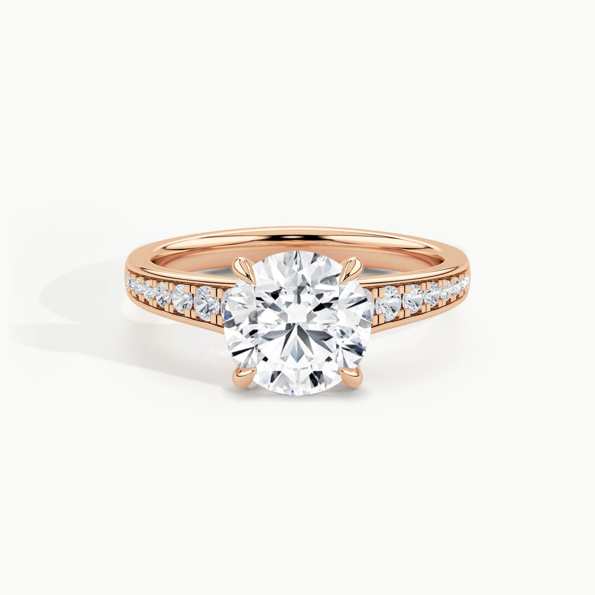 Rose Gold, Round, down view