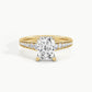 Yellow Gold, Radiant, down view