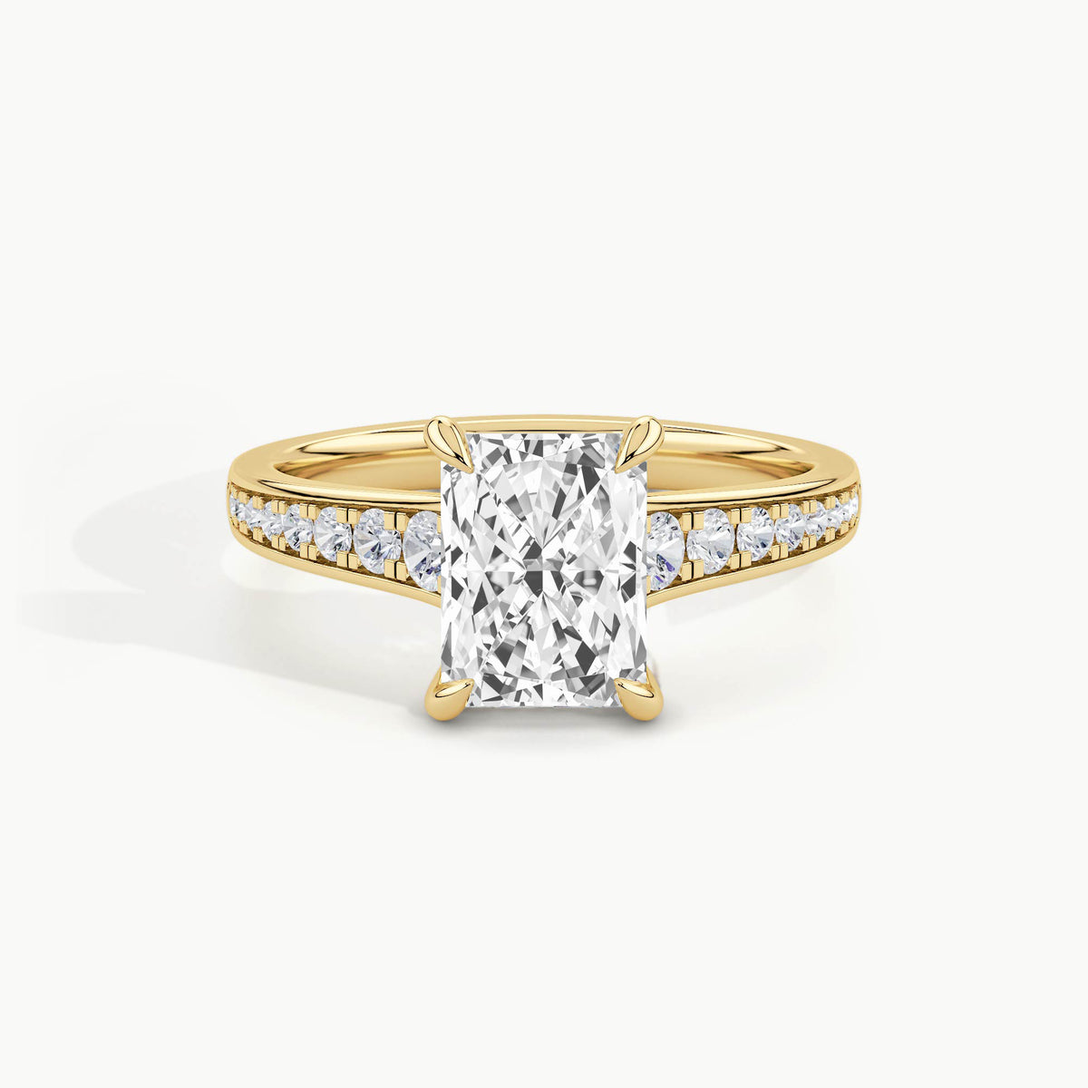 Yellow Gold, Radiant, down view