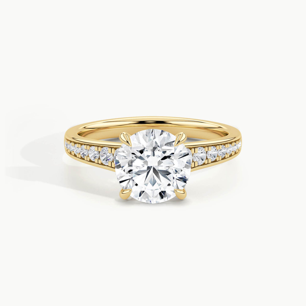 Yellow Gold, Round, down view