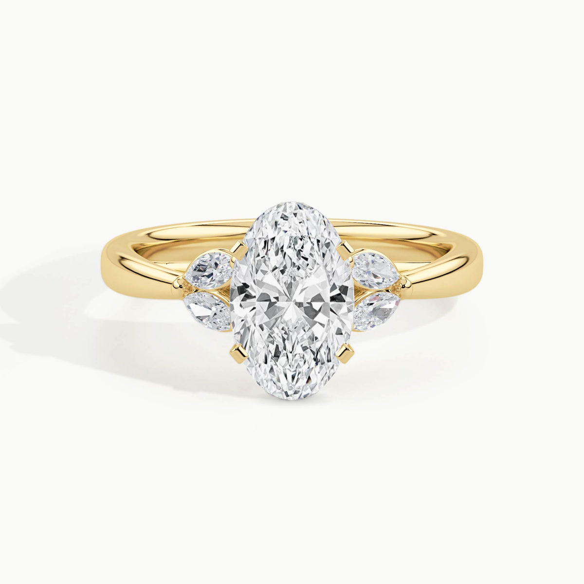 Yellow Gold, Oval, down view