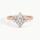 Rose Gold, Marquise, down view