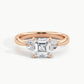 Rose Gold, Asscher, down view