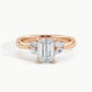 Rose Gold, Emerald, down view