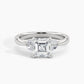950 Platinum, Asscher, down view