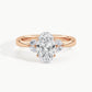 Rose Gold, Oval, down view