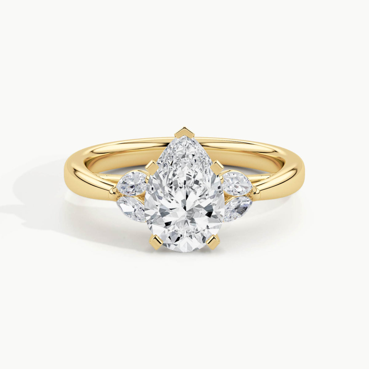 Yellow Gold, Pear, down view