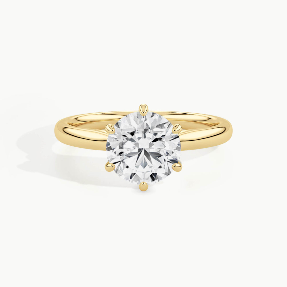 Yellow Gold, Round, down view