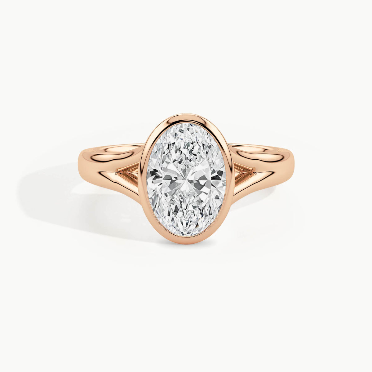 Rose Gold, Oval, down view