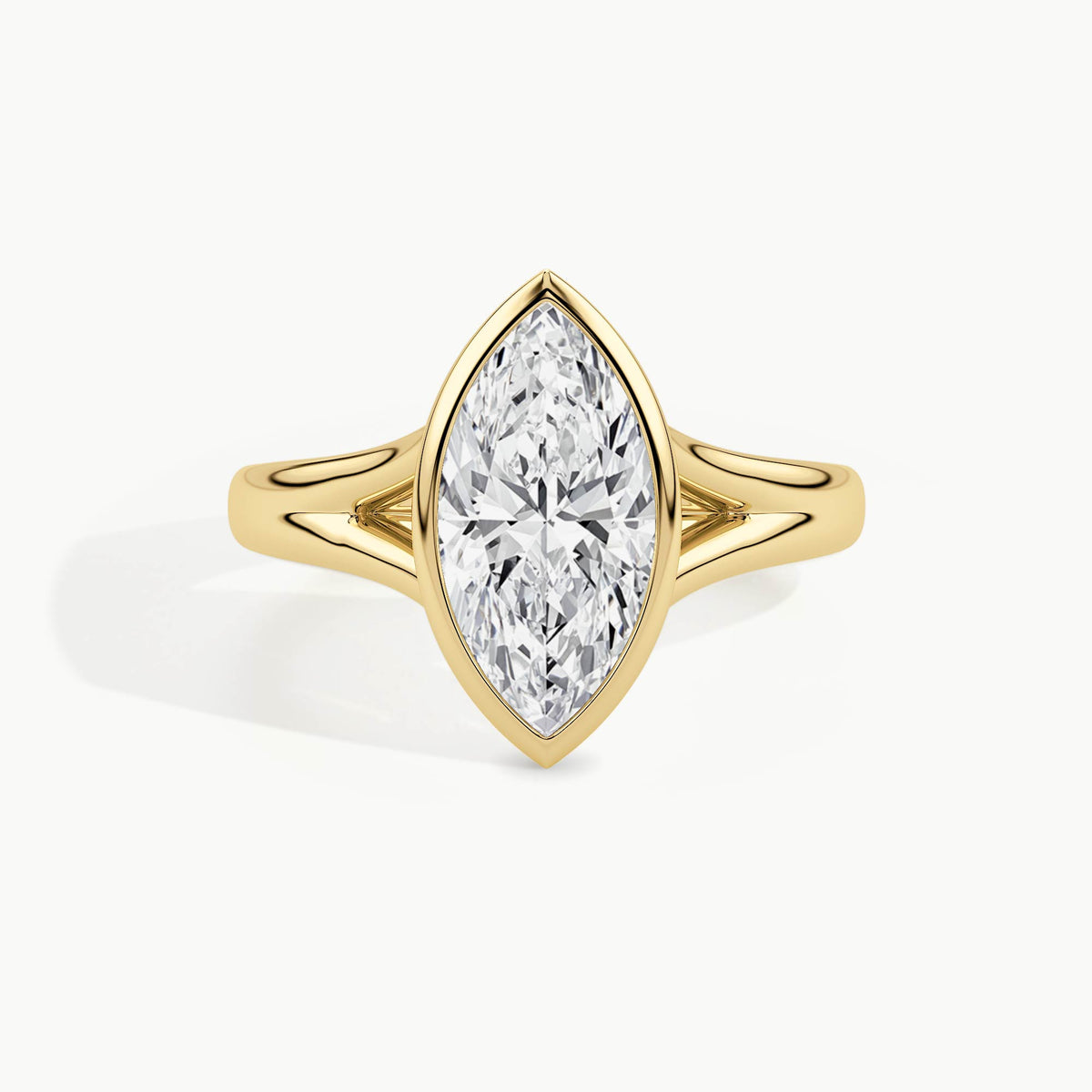Yellow Gold, Marquise, down view