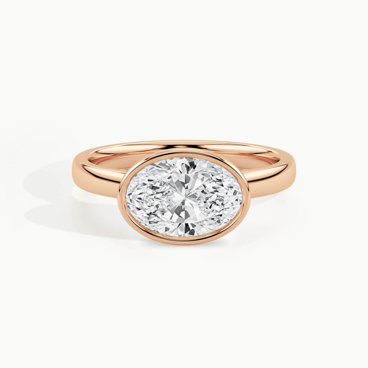 Rose Gold, Oval, down view