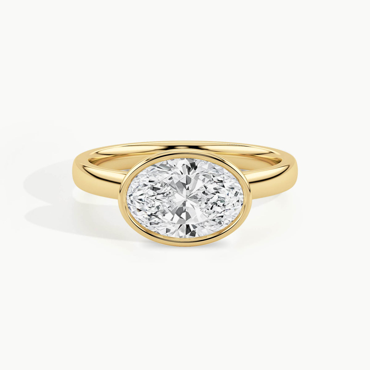 Yellow Gold, Oval, down view