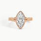 Rose Gold, Marquise, down view