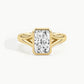 Yellow Gold, Radiant, down view