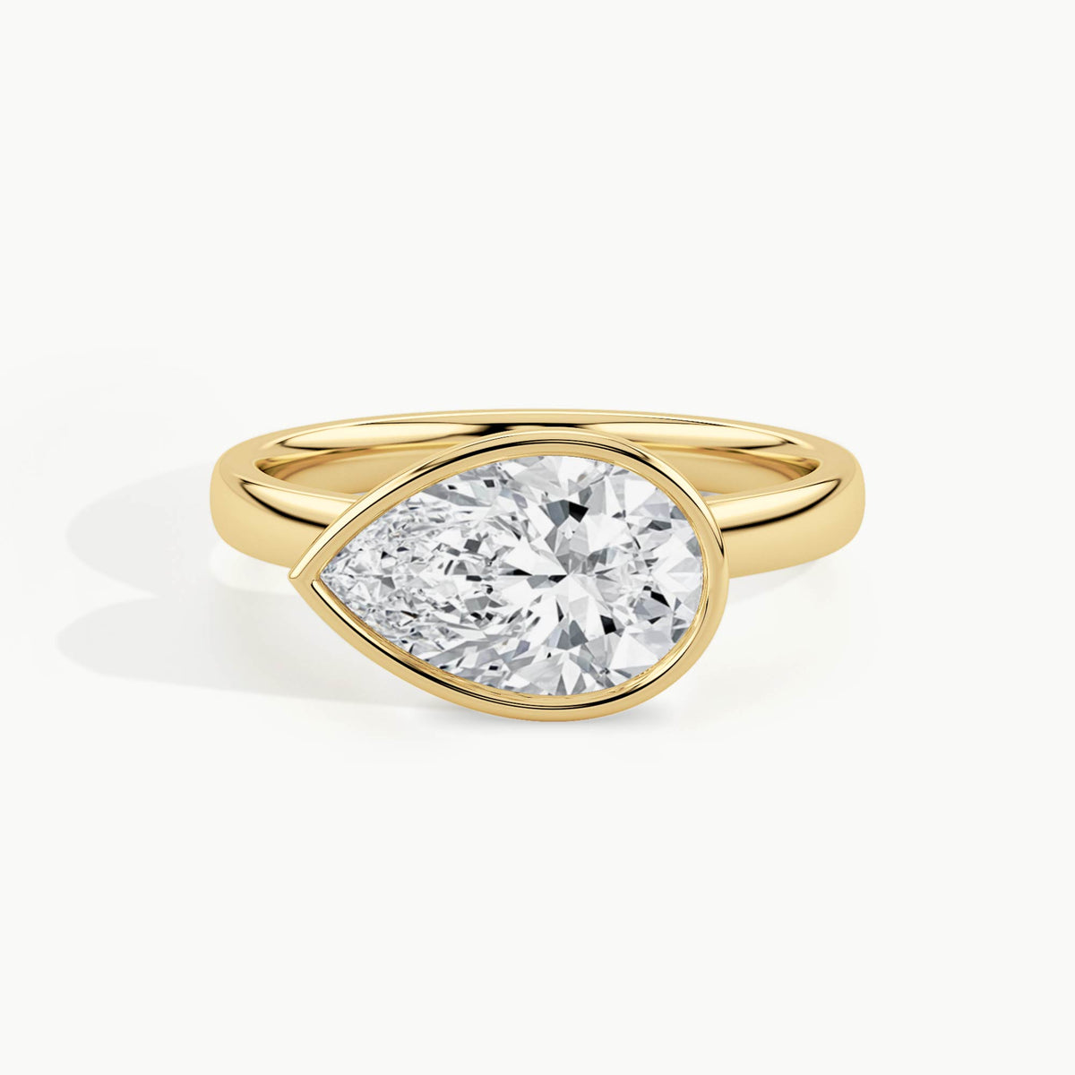 Yellow Gold, Pear, down view