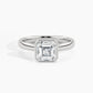 950 Platinum, Asscher, down view