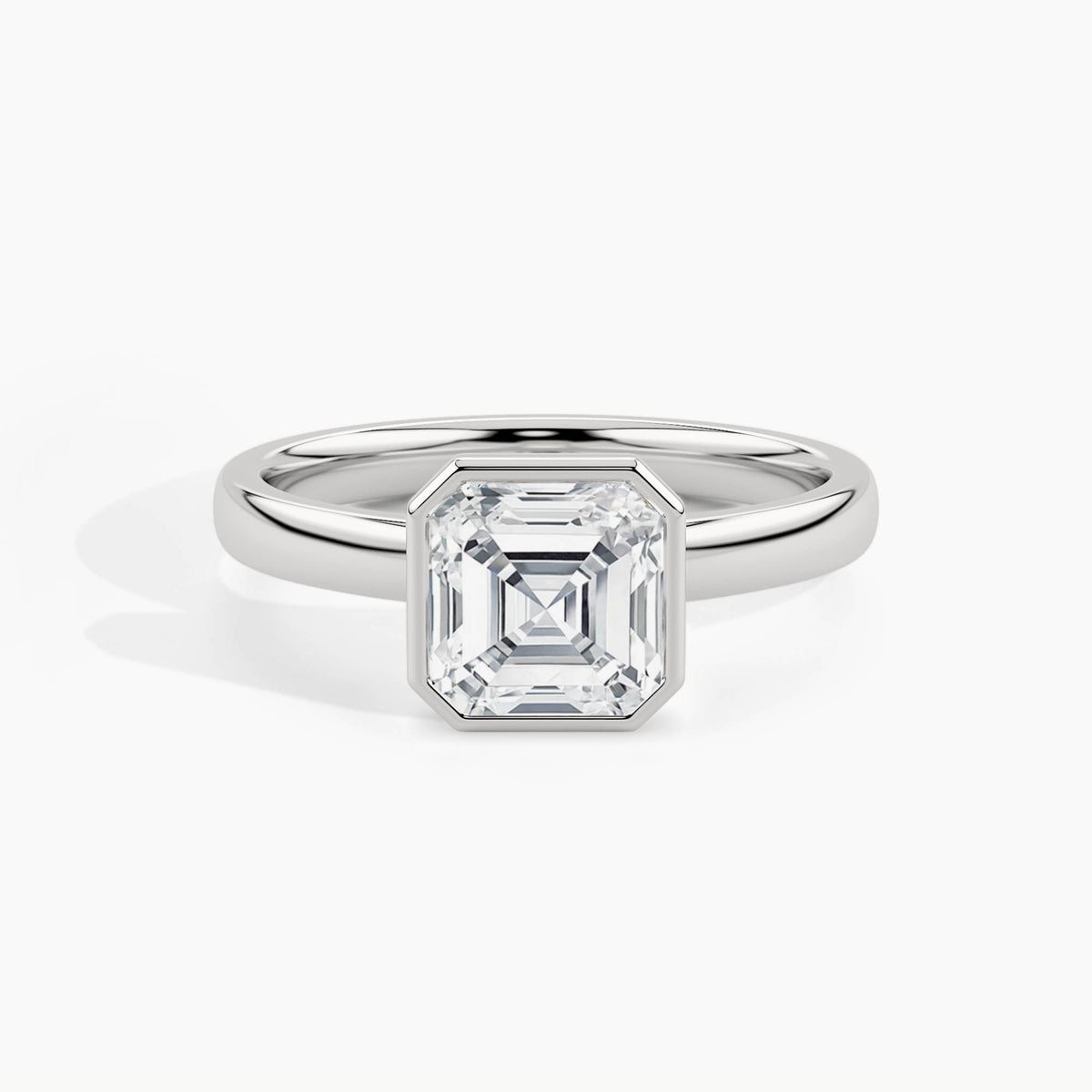 950 Platinum, Asscher, down view