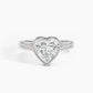 950 Platinum, Heart, down view