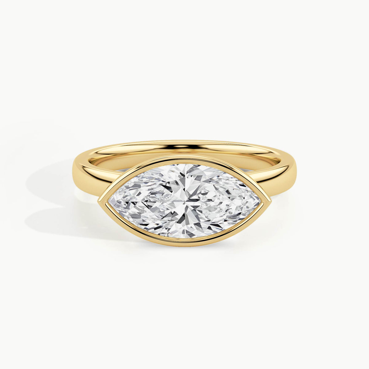 Yellow Gold, Marquise, down view