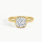Yellow Gold, Cushion, down view
