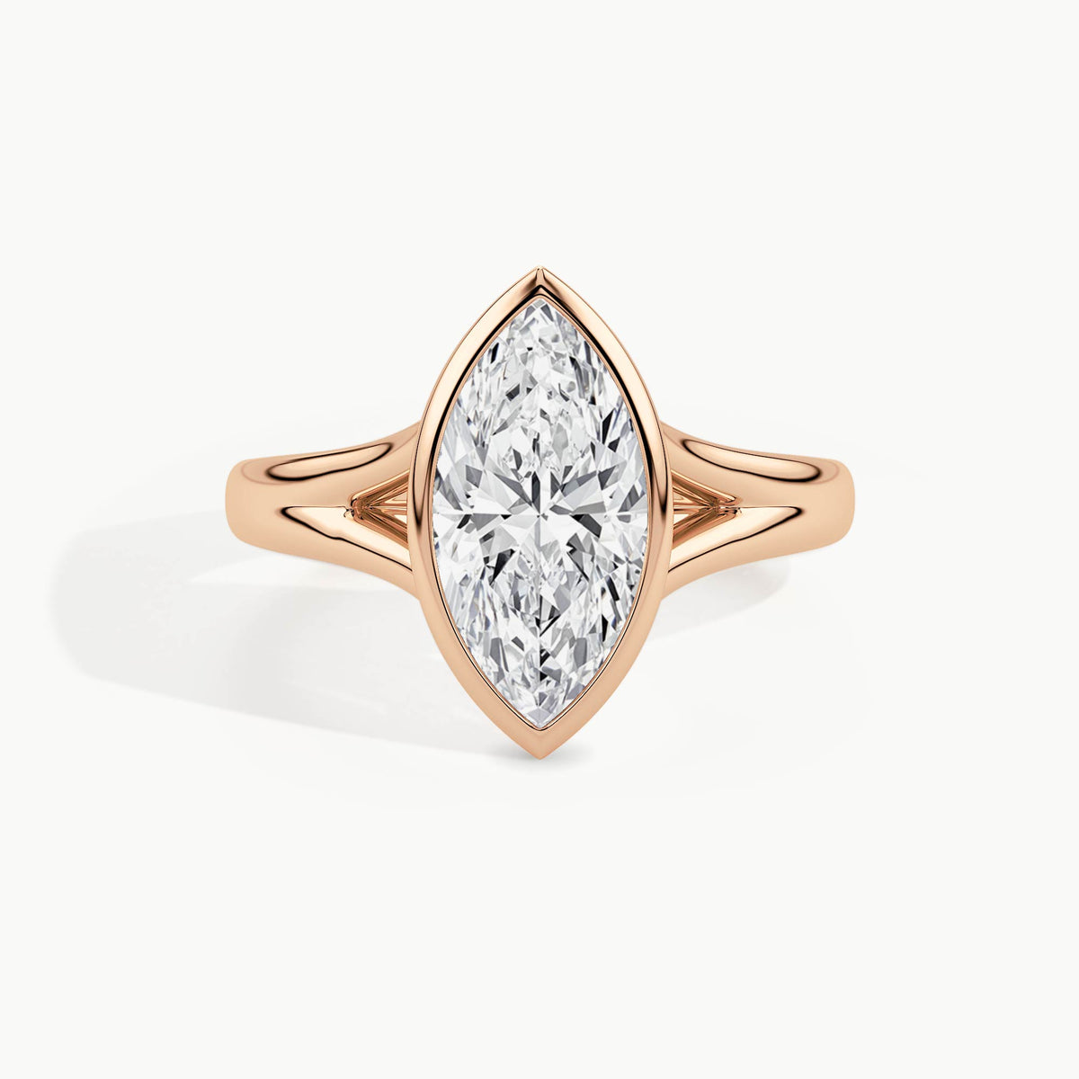 Rose Gold, Marquise, down view