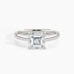 950 Platinum, Asscher, down view