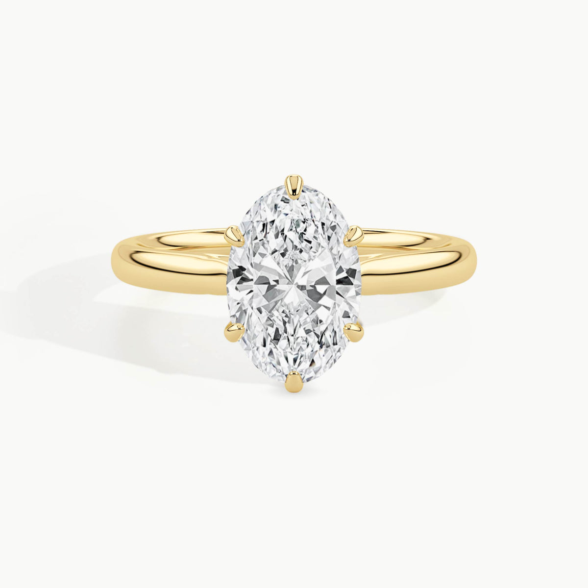 Yellow Gold, Oval, down view