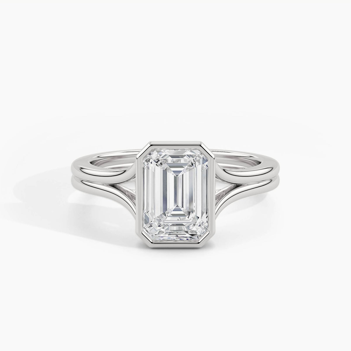950 Platinum, Emerald, down view