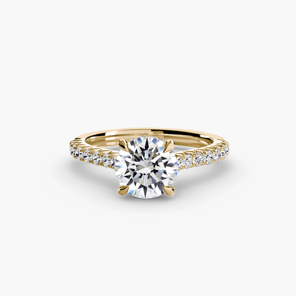 Yellow Gold, Round, down view