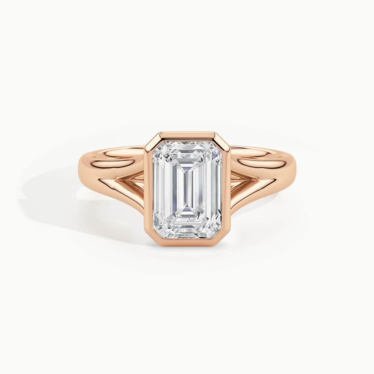 Rose Gold, Emerald, down view
