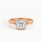 Rose Gold, Asscher, down view