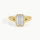 Yellow Gold, Emerald, down view