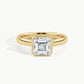 Yellow Gold, Asscher, down view