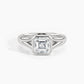 950 Platinum, Asscher, down view